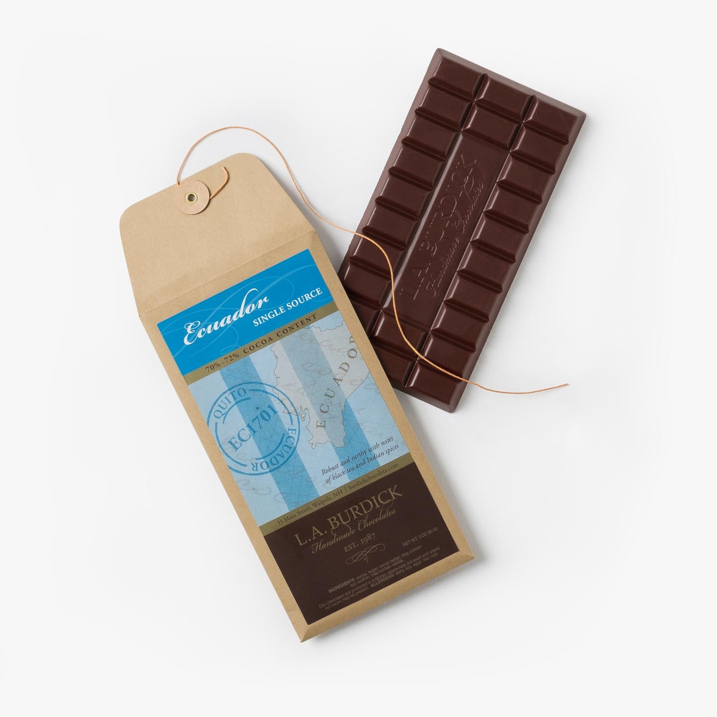 Single Source Ecuador Dark Chocolate Bar